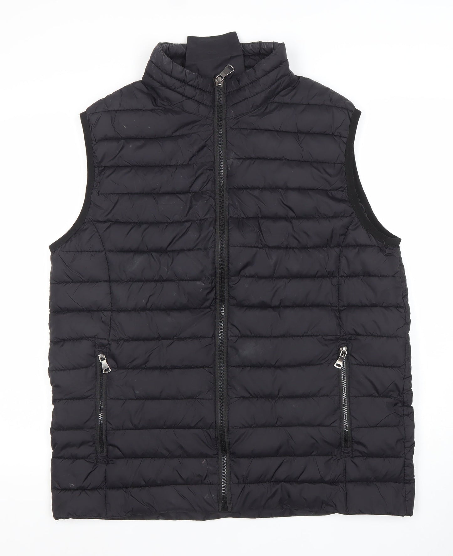 Jinhaolai Men's Black 2XL Puffer Waistcoat Full Zip Quilted Vest