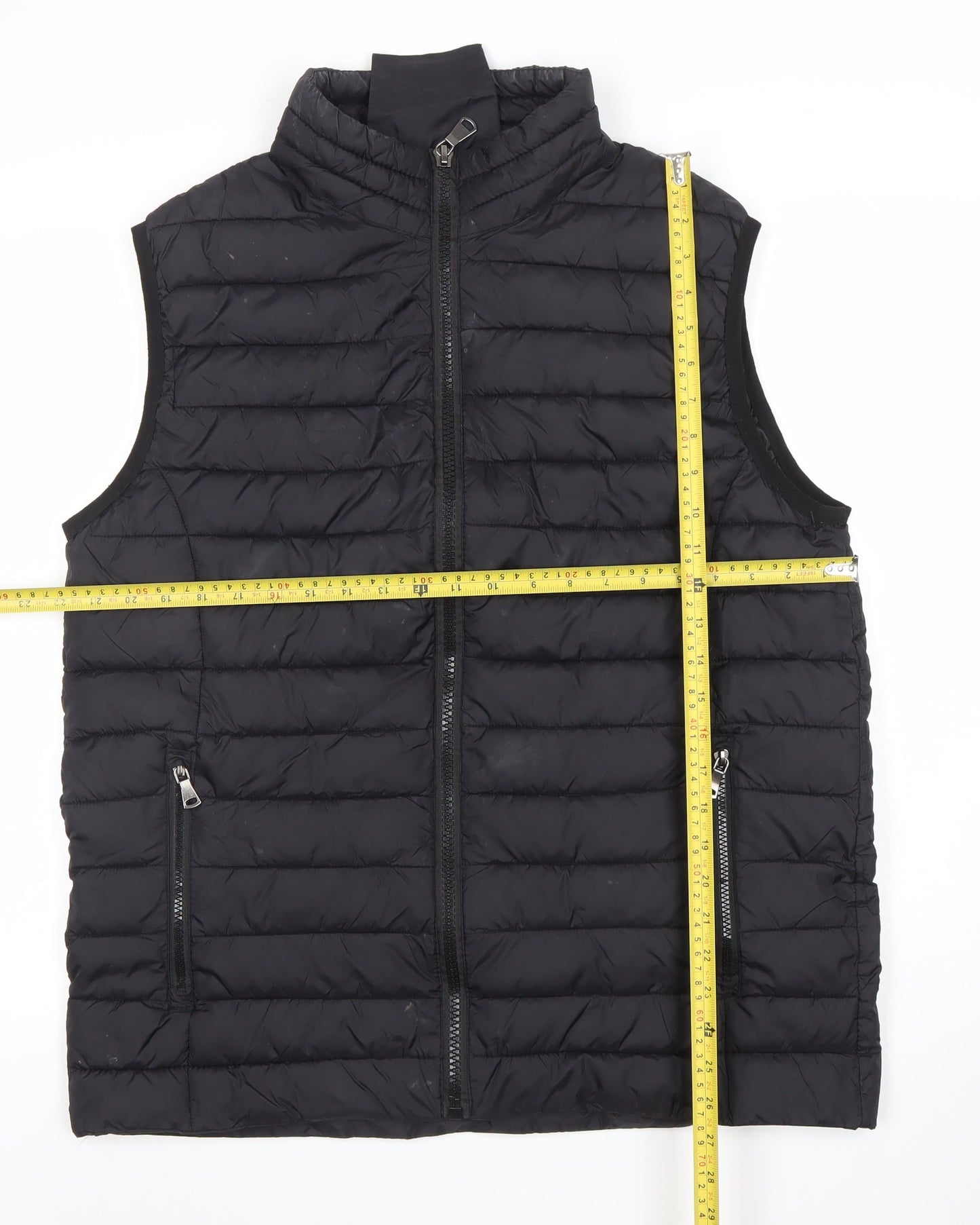 Jinhaolai Men's Black 2XL Puffer Waistcoat Full Zip Quilted Vest