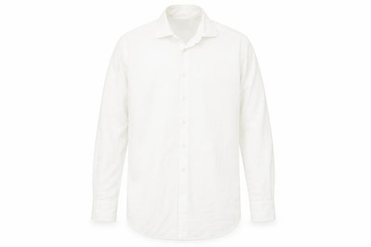 Pink Shirtmaker London Men's White 15.5 Slim Fit Cotton Button-Up Shirt