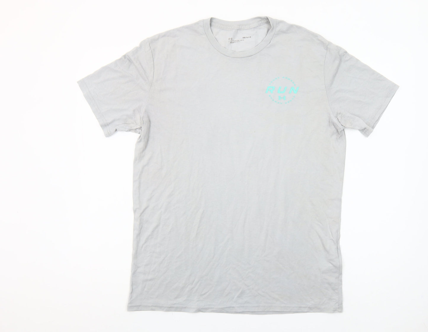 Under Armour Men's Grey RUN Graphic Short Sleeve T-Shirt M