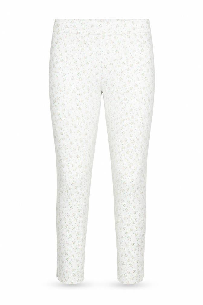Dunnes Women's White Floral Skinny Trousers Size 8