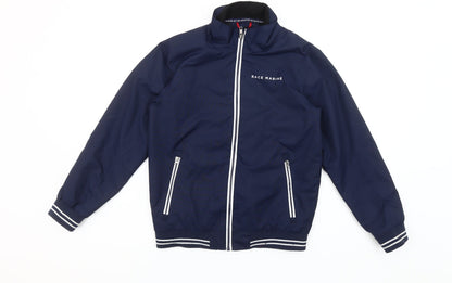 Additional front view of Race Marine boys’ blue polyester bomber jacket, size 146, full zip