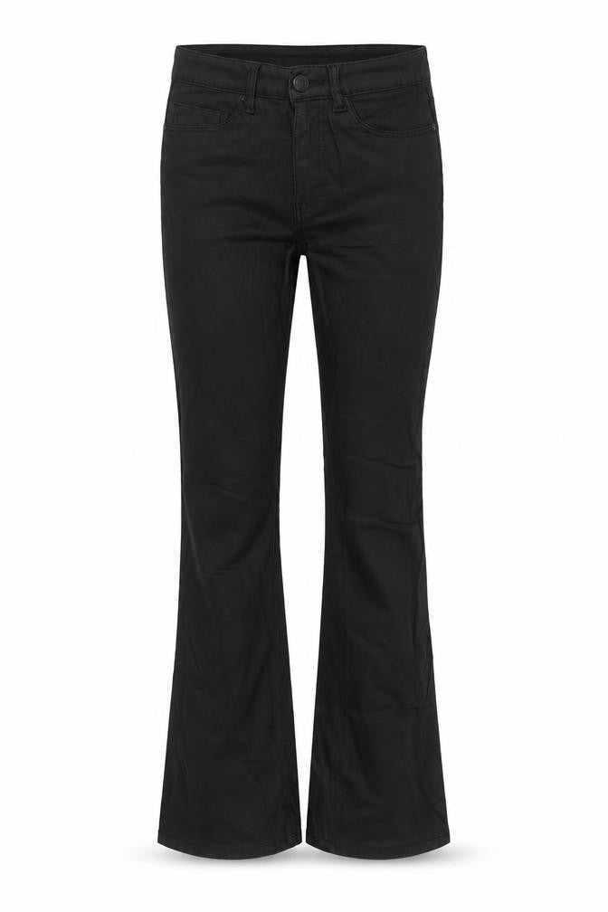Noisy May Women's Black Flared Coated Trousers Size S