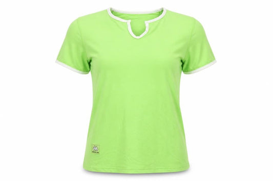 Missing Link Women's Green V-Neck Short Sleeve Slim Fit T-Shirt Size 8
