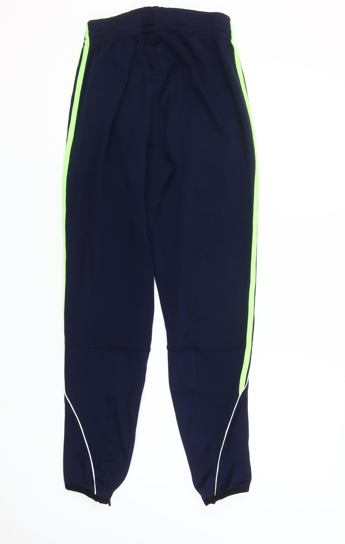 O'Neills Women's Navy Jogger Trousers Small Green Stripe Zip Ankle