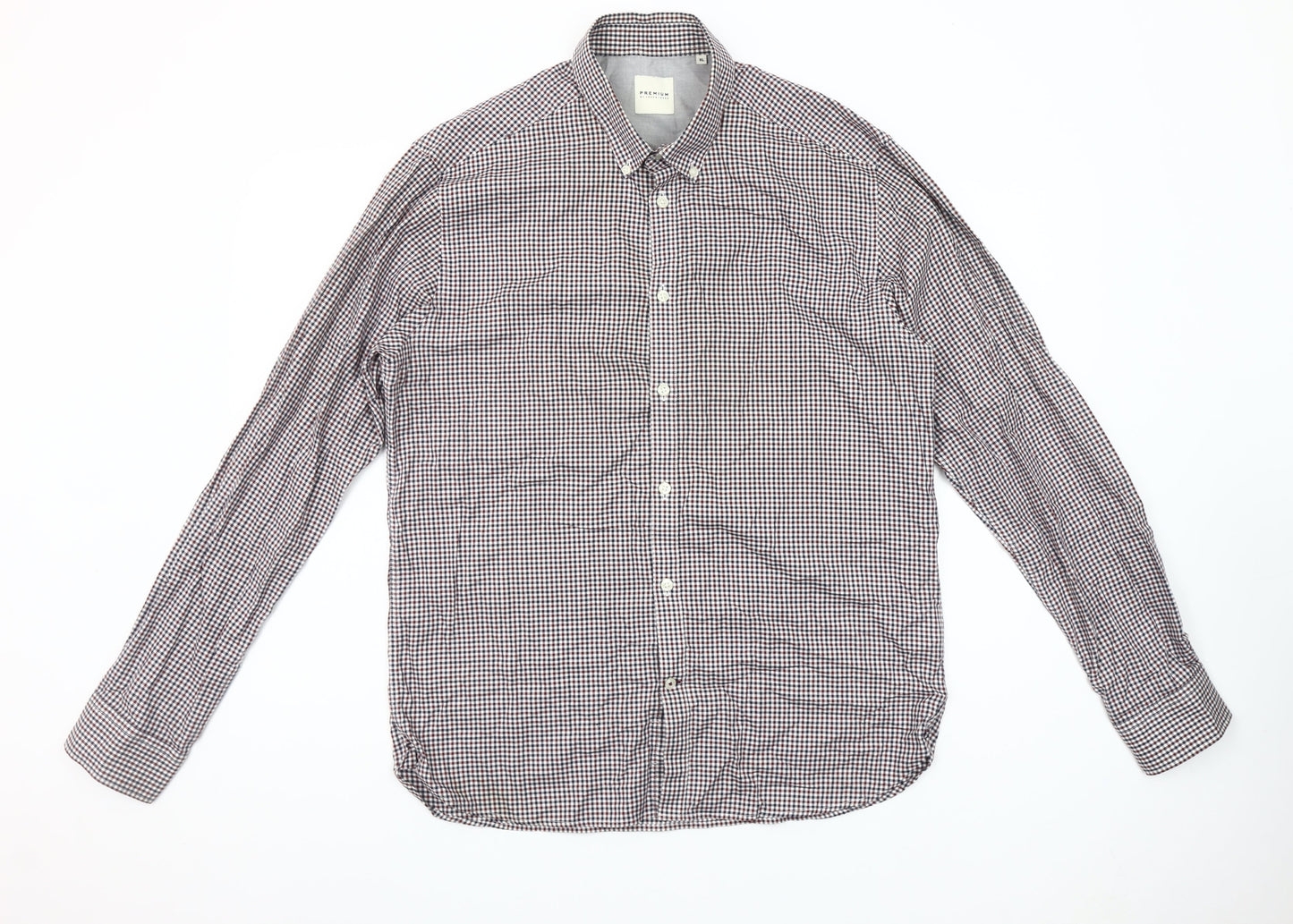 Jack & Jones Premium Men's Multicoloured Check Cotton Shirt XL