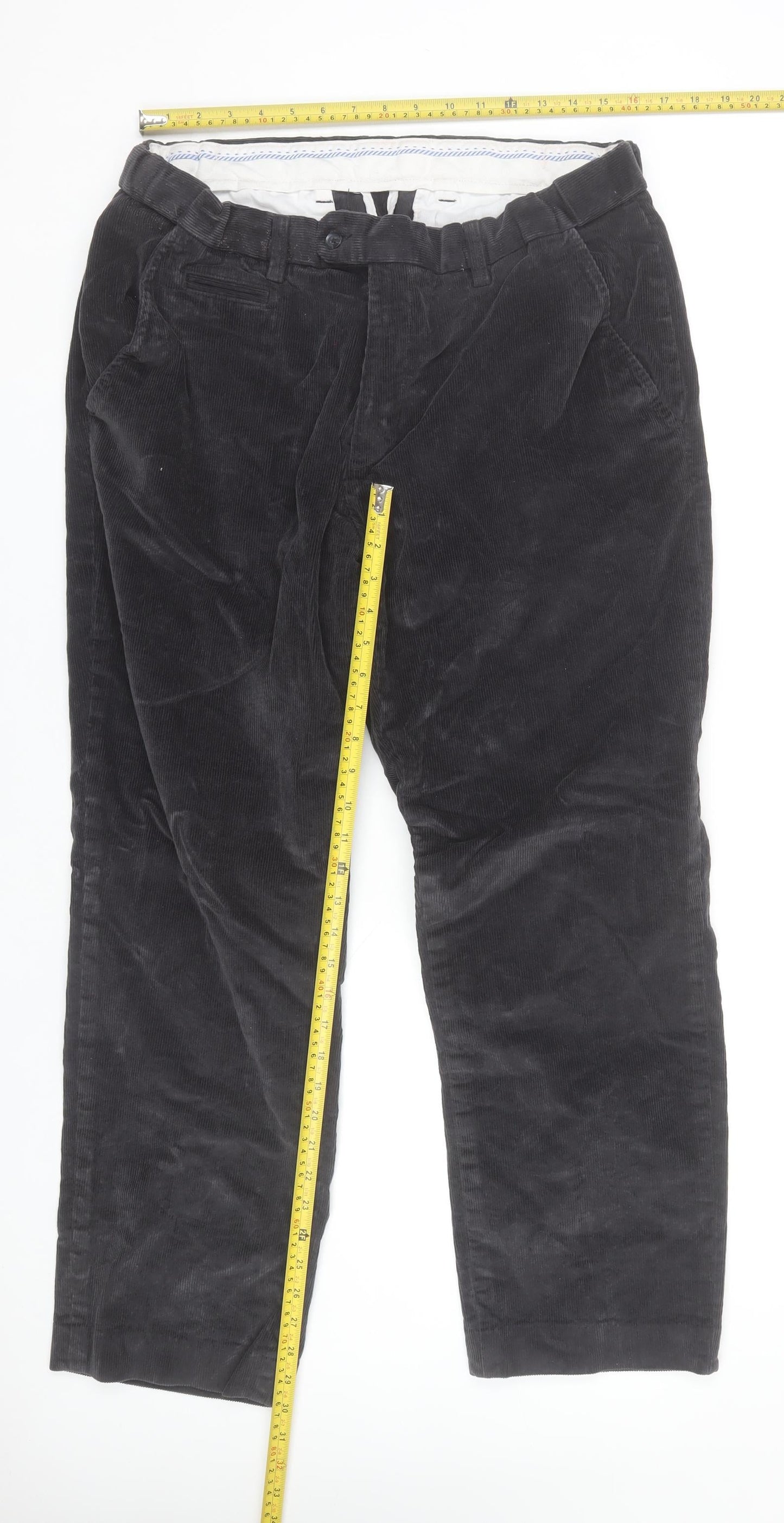 St. Bernard for Dunnes Stores Men's Black Corduroy Chinos 38in Waist