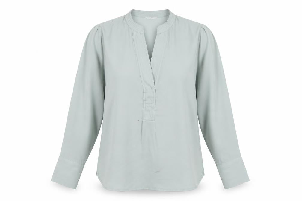 Next Women's Green Polyester Long Sleeve V-Neck Blouse Size 12