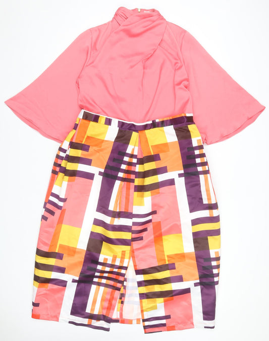 Closet London Women Multicoloured Size 14 Fit & Flare Midi Dress