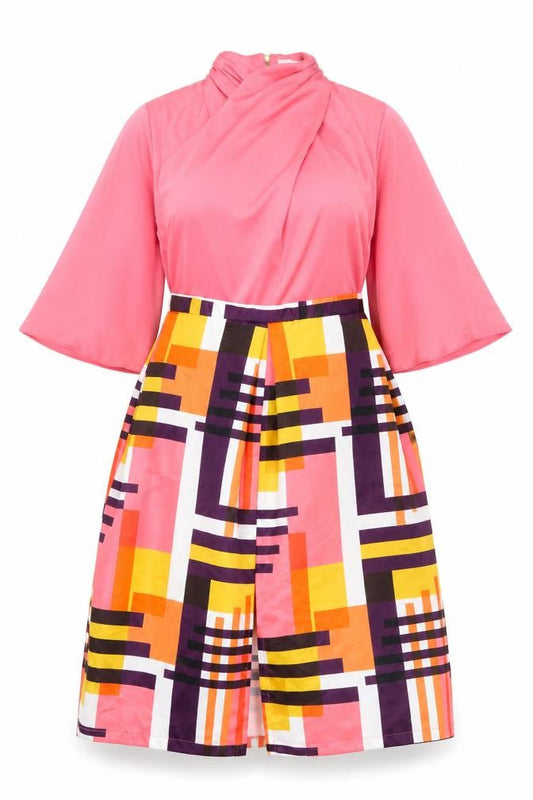 Closet London Women Multicoloured Size 14 Fit & Flare Midi Dress