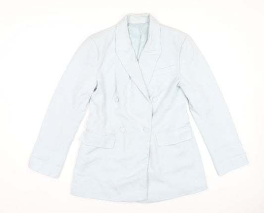 Gallery Women’s Light Blue Double Button Blazer Size 10