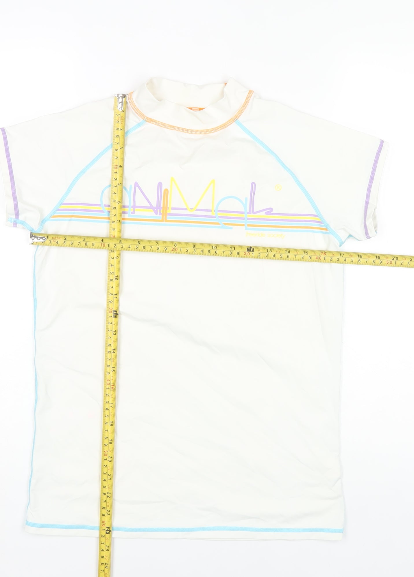 Animal Womens White Size 16 Short Sleeve Rash Guard Water Sports T-Shirt
