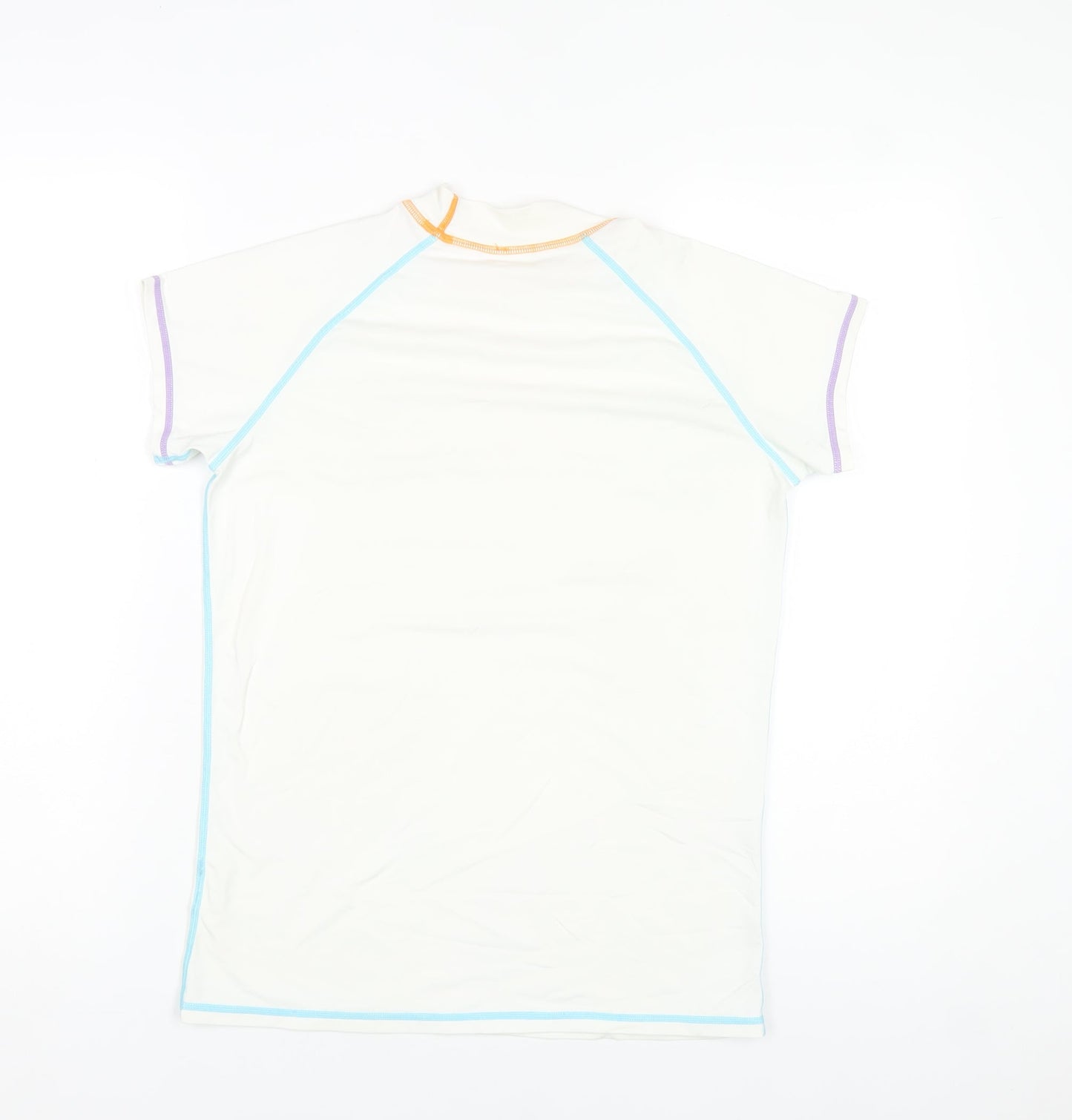 Animal Womens White Size 16 Short Sleeve Rash Guard Water Sports T-Shirt