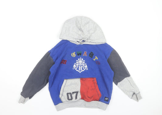 Marks and Spencer Boys Blue Hogwarts Harry Potter Hoodie 8-9 Years Pullover