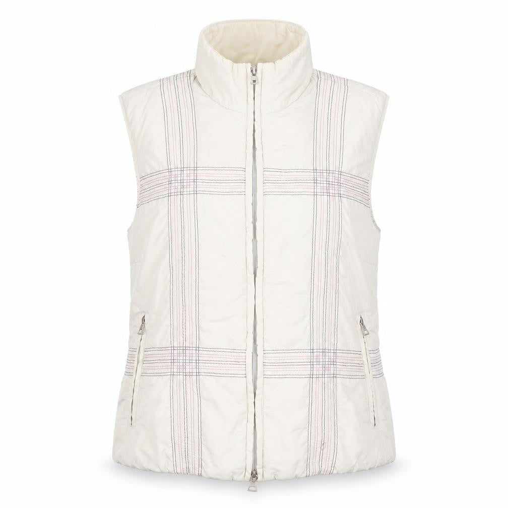 Belfe Womens Ivory Quilted Puffer Waistcoat Size 10