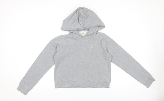 Jack Wills Womens Grey Hoodie UK 10 Cotton Modal Blend Pullover