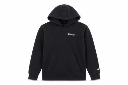 Champion Boys Black Pullover Hoodie 11-12 Years Cotton Blend Logo