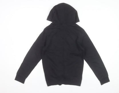 Champion Boys Black Pullover Hoodie 11-12 Years Cotton Blend Logo