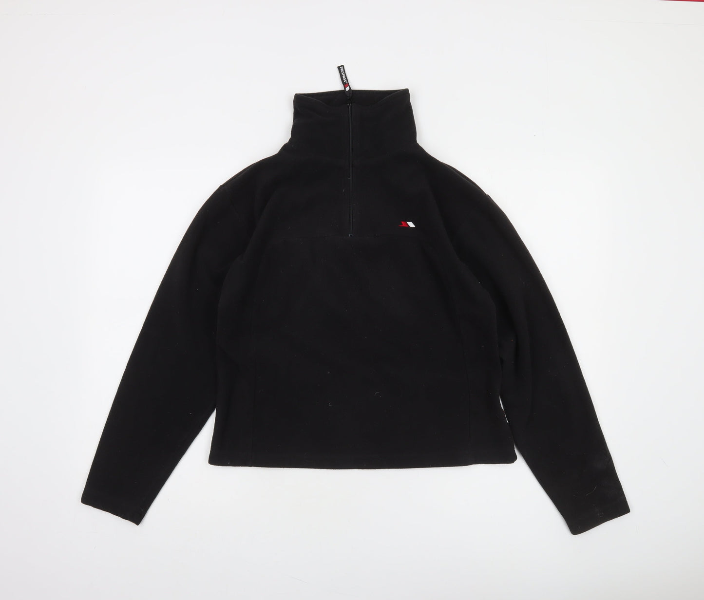 Trespass Womens Black Fleece Pullover Sweatshirt Size 10