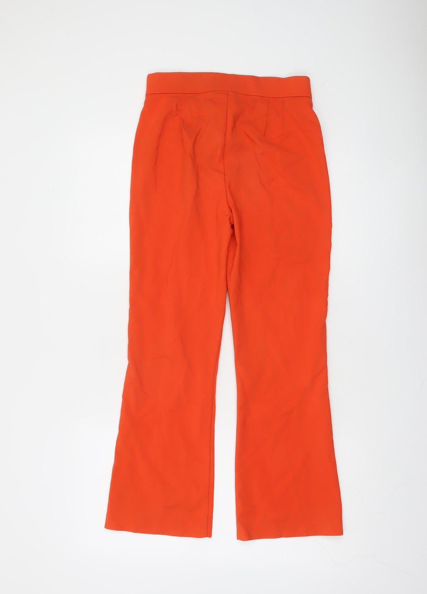 Zara Women’s Orange Cropped Slim Fit Trousers Size S