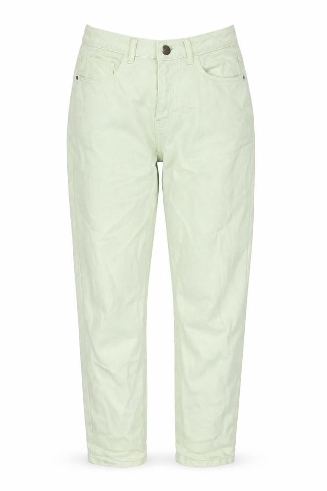 I Saw It First Women’s Green Mom Jeans Size 10 Cotton High Rise
