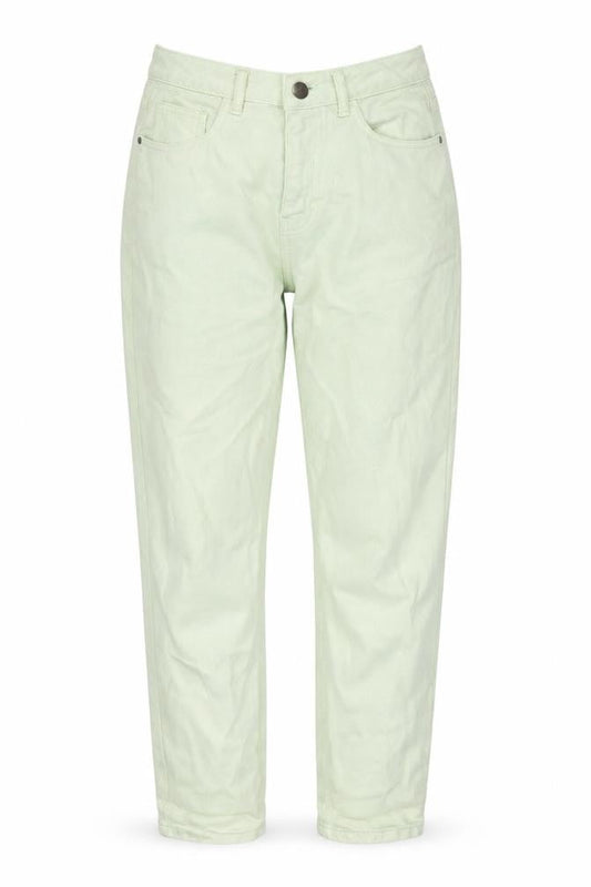 I Saw It First Women’s Green Mom Jeans Size 10 Cotton High Rise