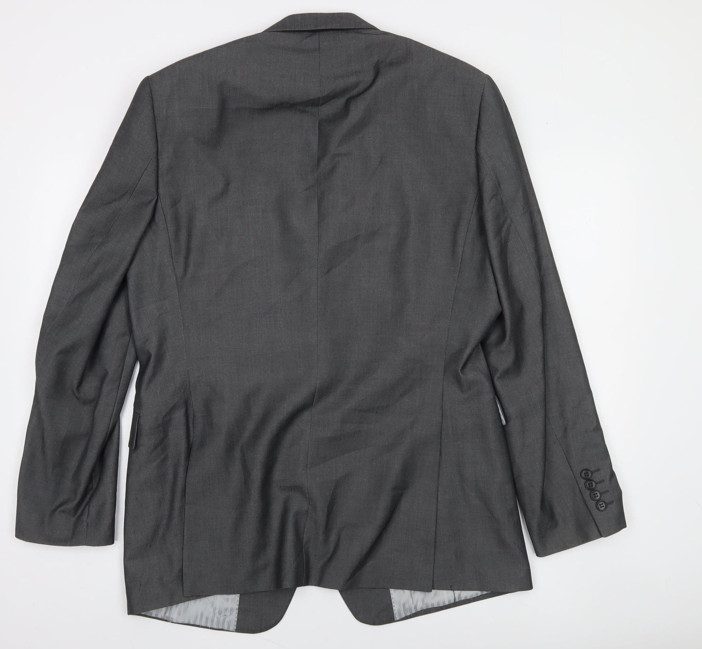 Burton Men's Grey 42R Tailored Fit Single-Breasted Blazer