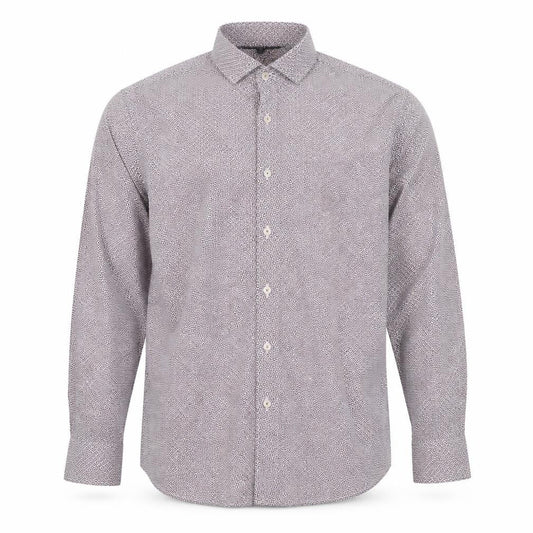 Eterna Mens Slim Fit Long Sleeve Patterned Button-Up Shirt 16.5 42 Blue Red