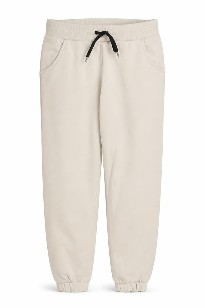 Benini Boys Beige Jogger Trousers 14 Years Cotton Blend Fleece