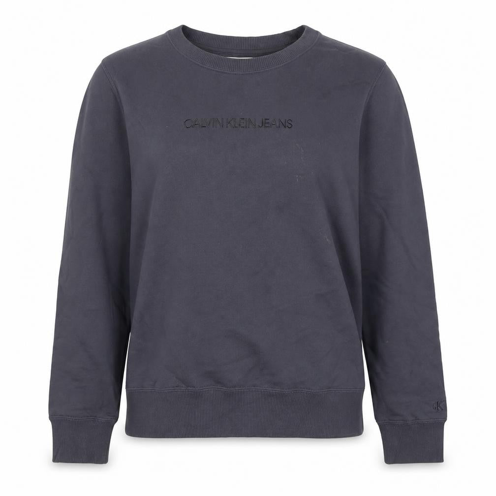 Calvin Klein Jeans Women's Grey Sweatshirt Size S Crew Neck Logo Design