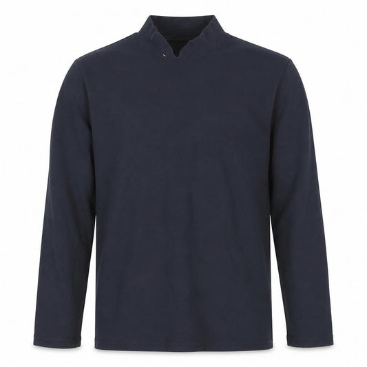 Front view of Under Armour boys’ black xl coldgear long sleeve mock neck thermal top