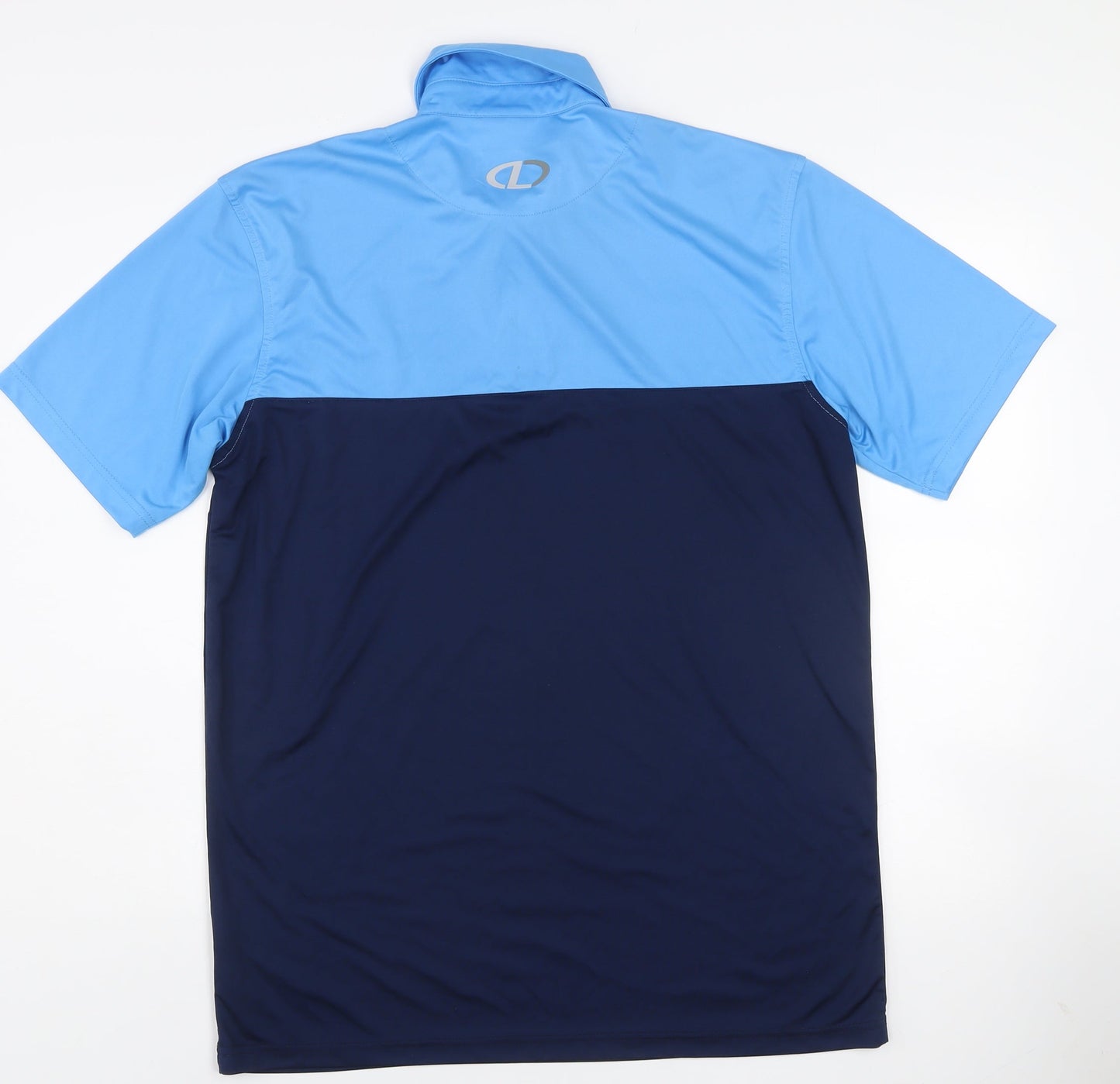 Druids Men's Blue Colourblock Golf Polo Shirt XL Lightweight Activewear