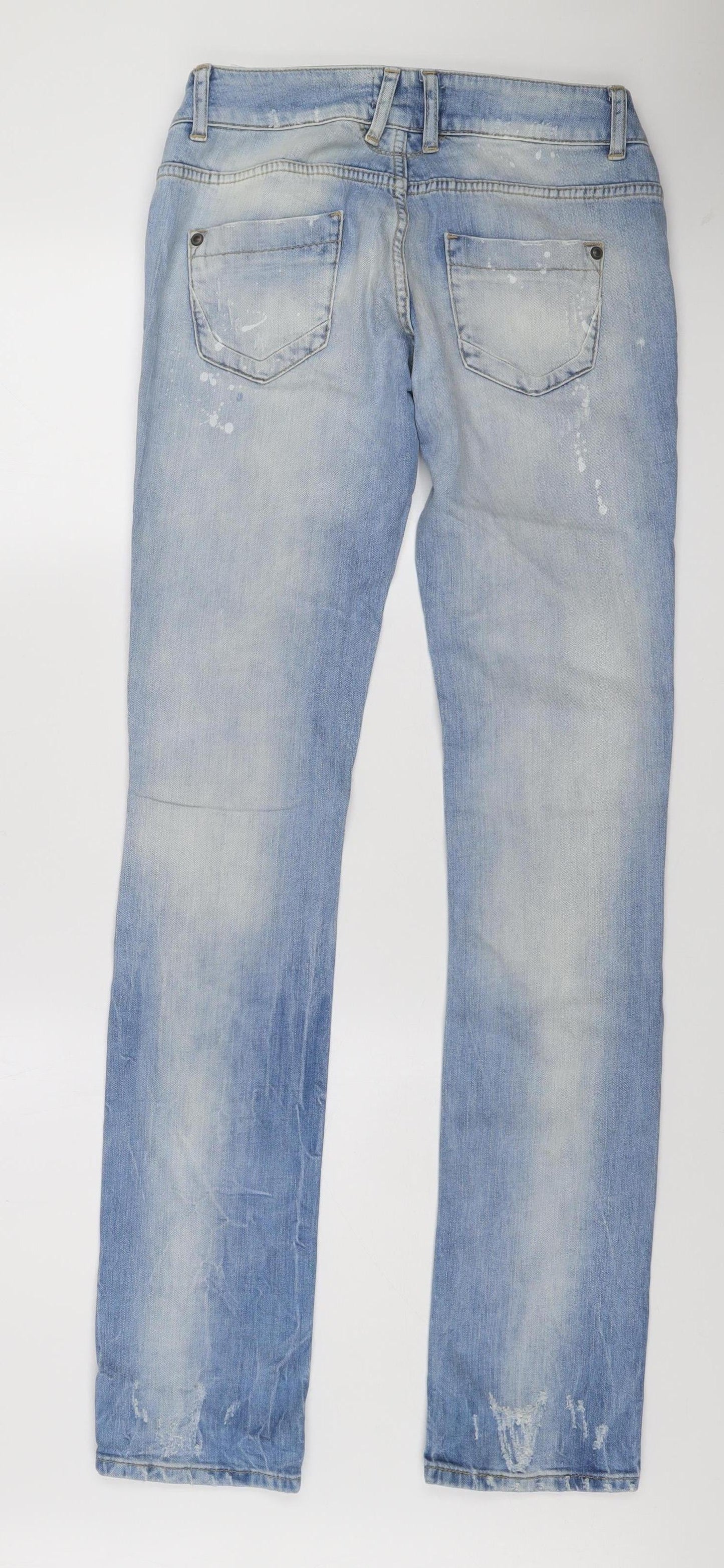 Denim Rules by TRF Womens Blue Size 12 Slim Distressed Skinny Jeans