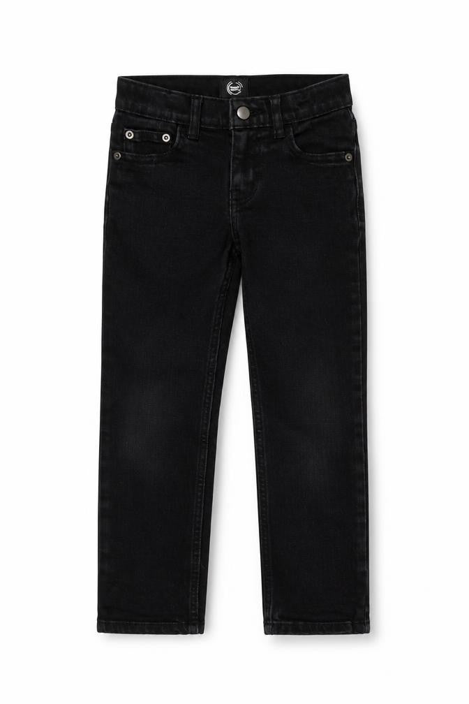 Wonder Nation Girls Black Straight Jeans Size 6 Years Stretch Denim