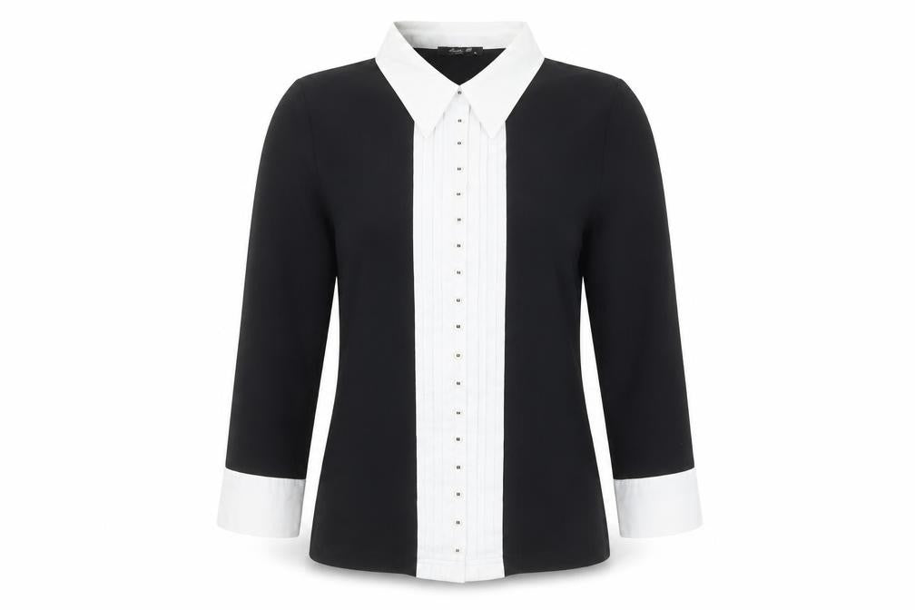 Sophie B Women’s Black & White Cotton Button-Up Shirt Size 10