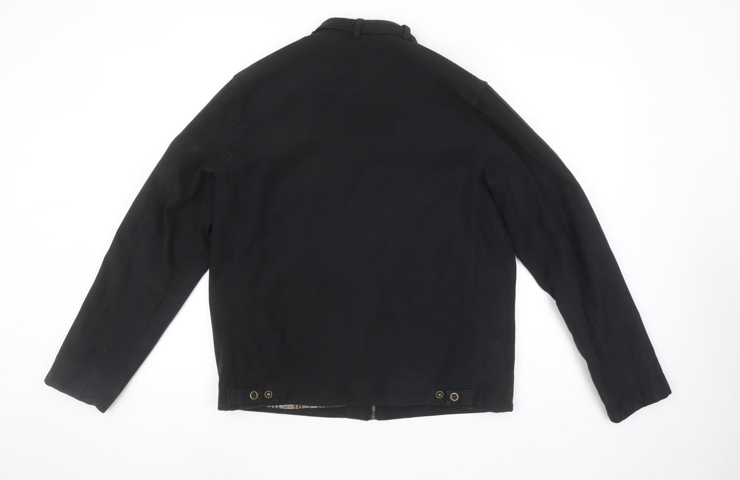 Burton Men's Black Biker Jacket Size M Cotton Blend Lined Zip Pockets