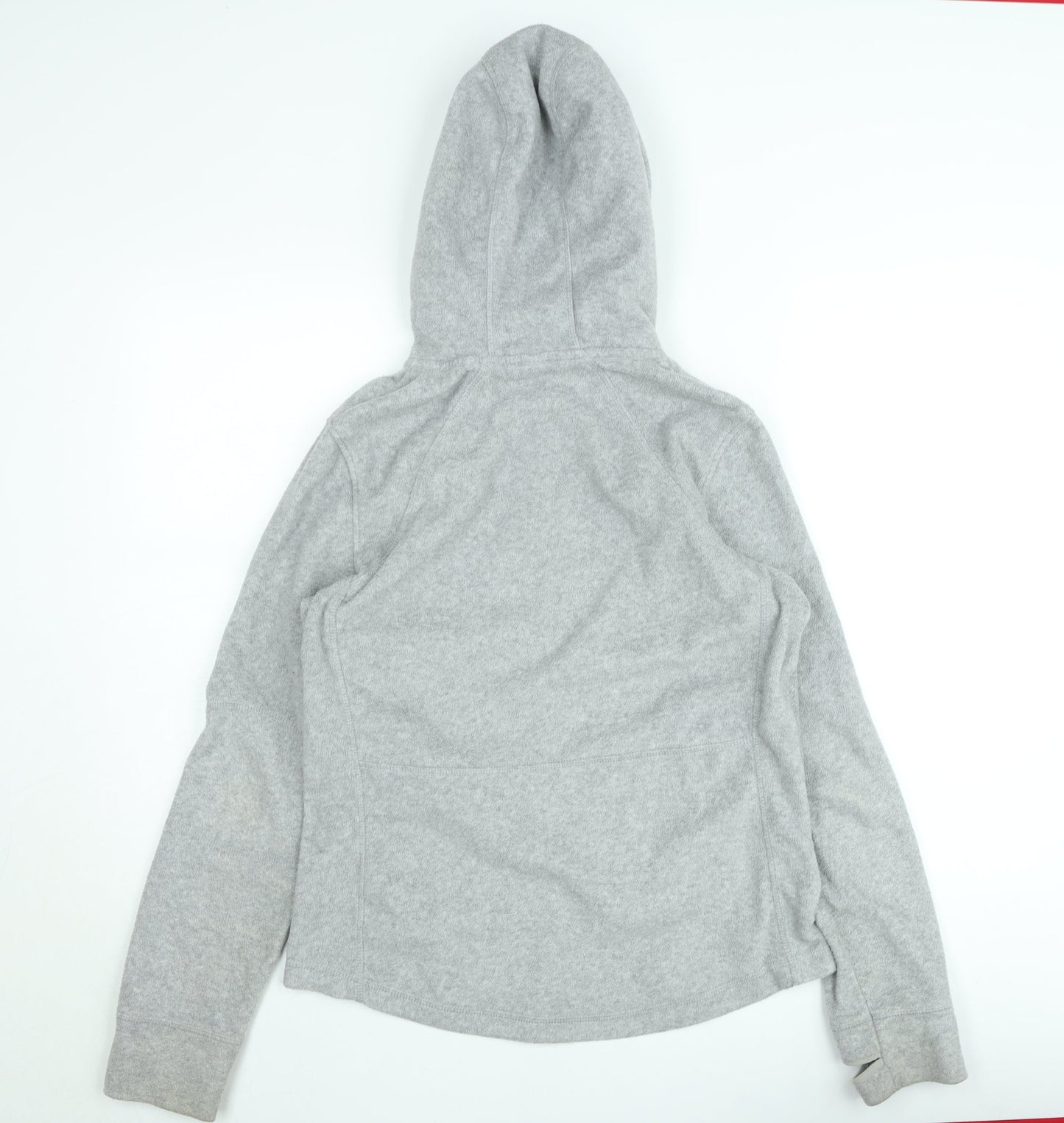 H&M Women Grey Soft Shell Hooded Jacket Size 12