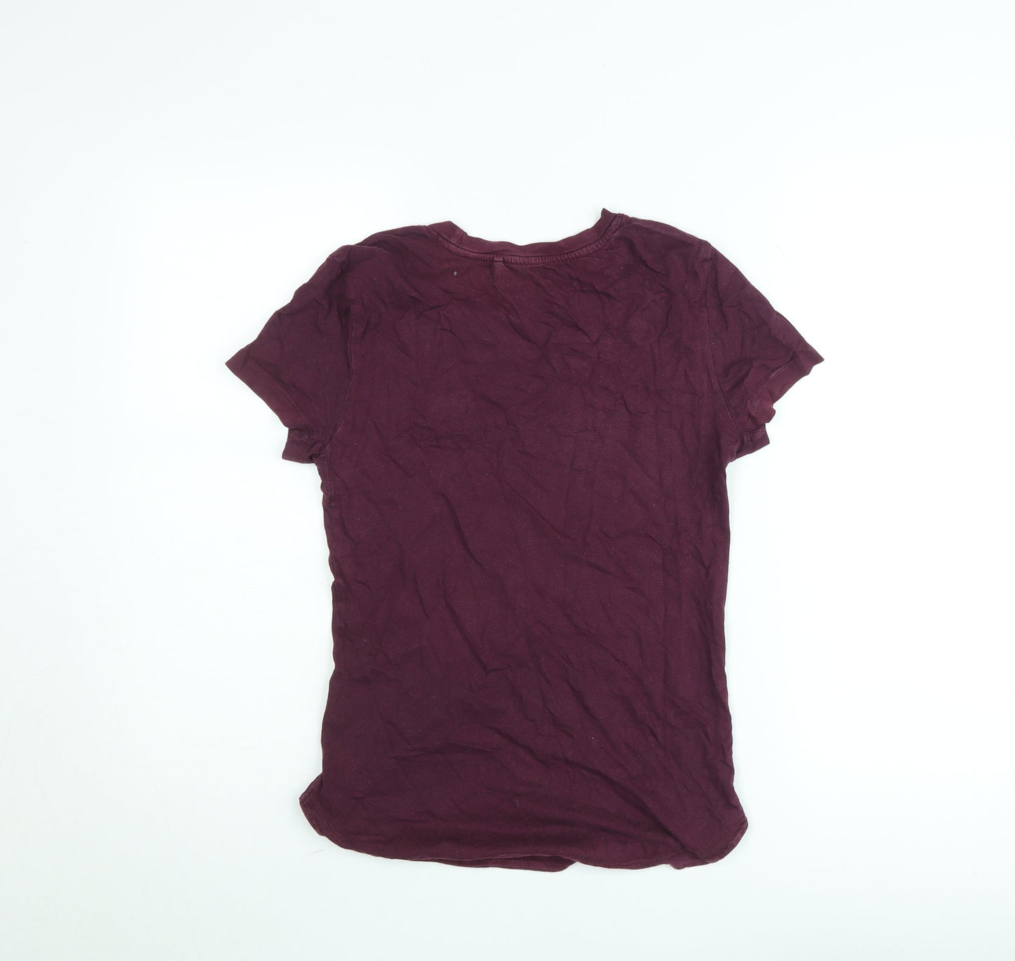 Diesel Womens Purple Cotton Short Sleeve Crew Neck T-Shirt Size S