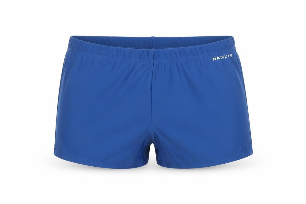 Decathlon Boys Blue XL Athletic Swim Shorts Elastic Waist Lightweight