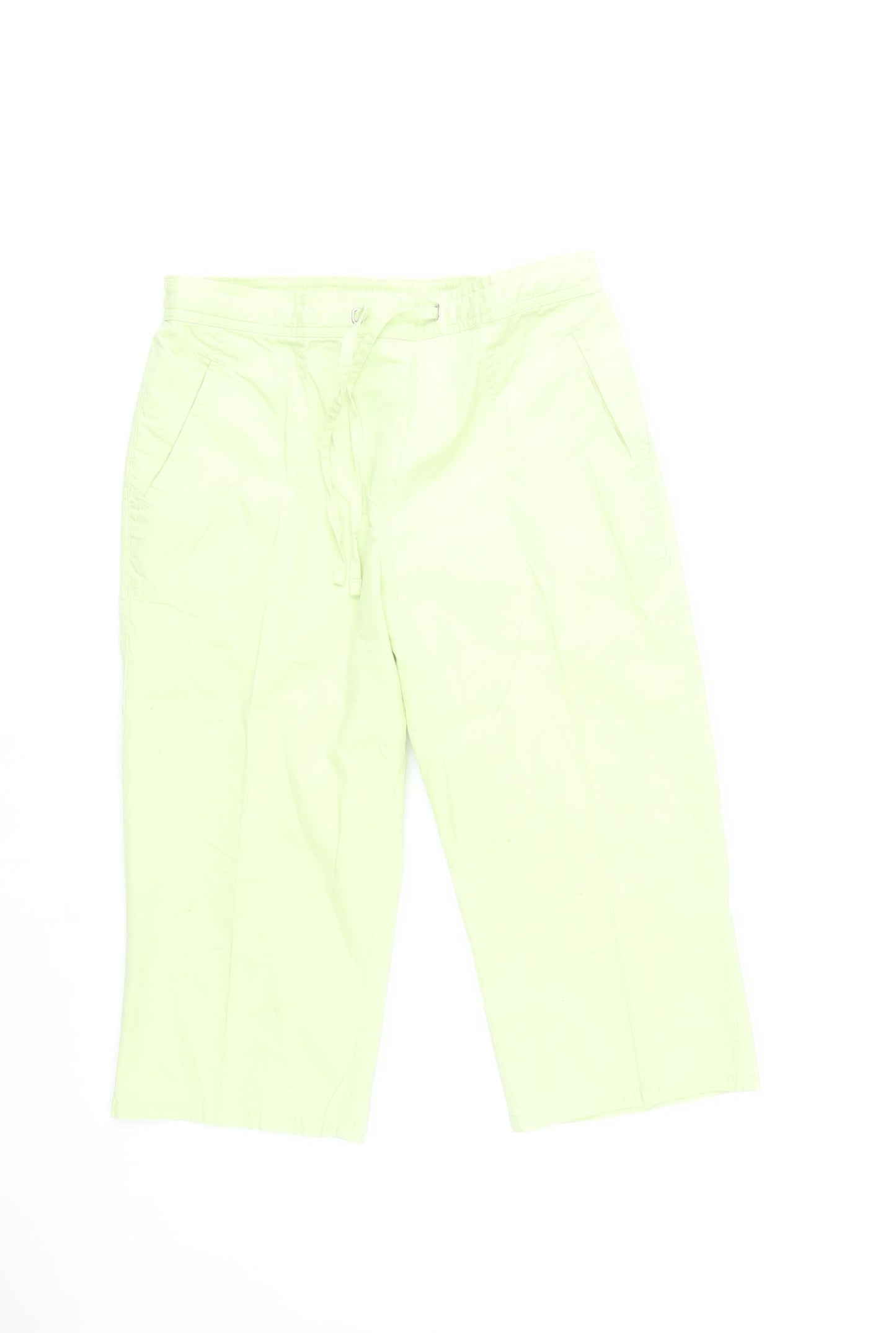 Marks and Spencer Women’s Green Cotton Capri Trousers Size 12