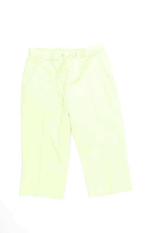 Marks and Spencer Women’s Green Cotton Capri Trousers Size 12