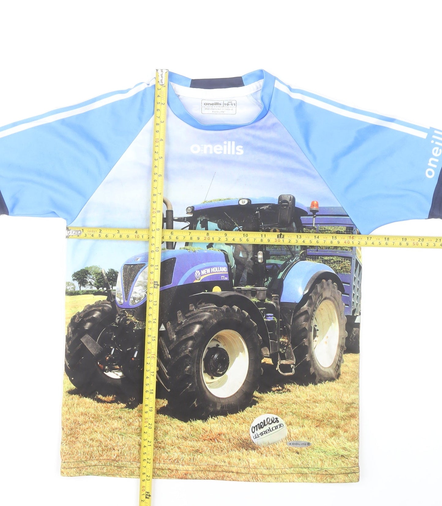 O'Neills Boys Blue Tractor Graphic Jersey T-Shirt 10-11 Years
