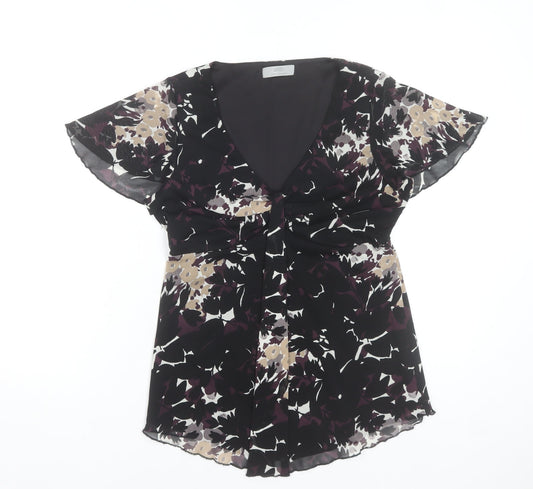 Marks and Spencer Women’s Multicoloured Floral Chiffon Tunic Blouse UK 12