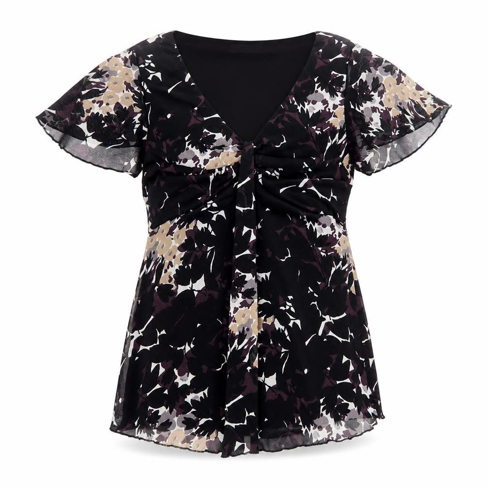 Marks & Spencer Women’s Multicoloured Floral Chiffon Tunic Blouse UK 12