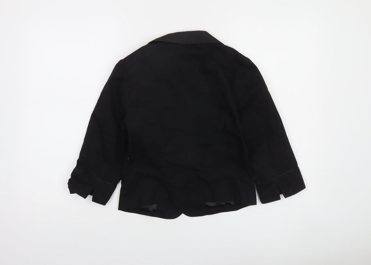 New Look Women's Black Tuxedo Suit Jacket UK 10 Shawl Lapel