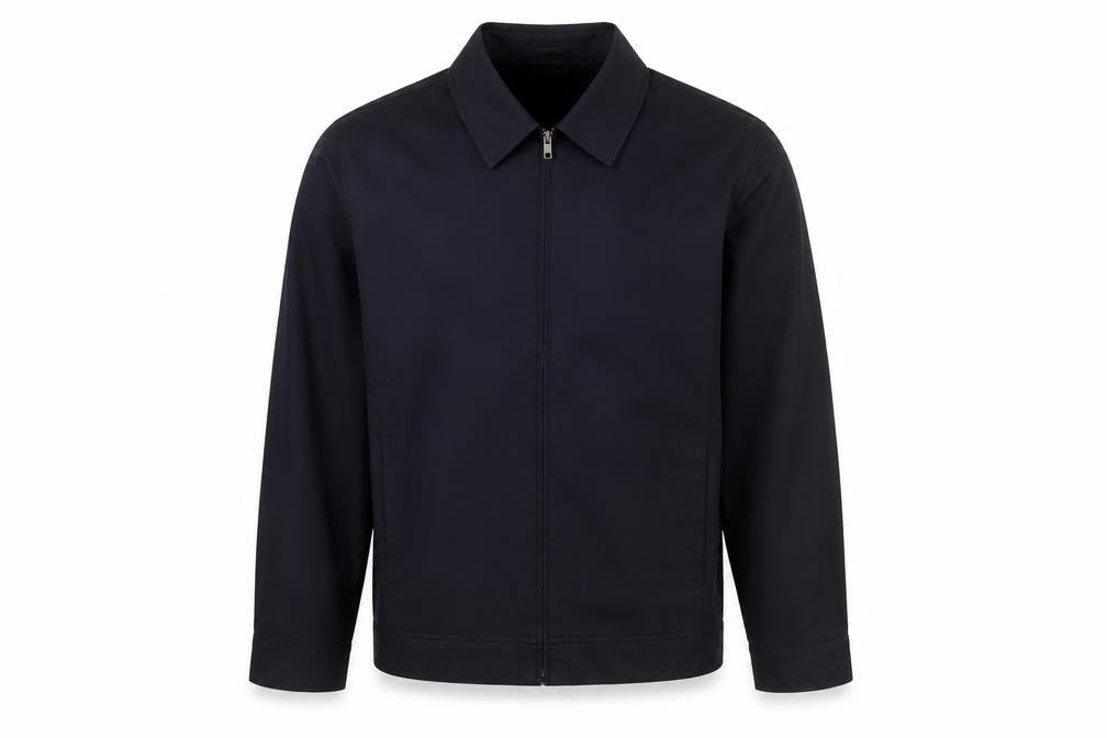 Country Road Men's Black XL Cotton Blend Zip-Up Casual Jacket