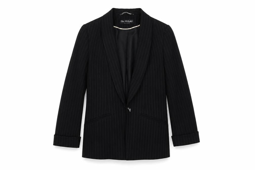 Miss Selfridge Women’s Black Pinstripe Slim Fit Blazer Size 8