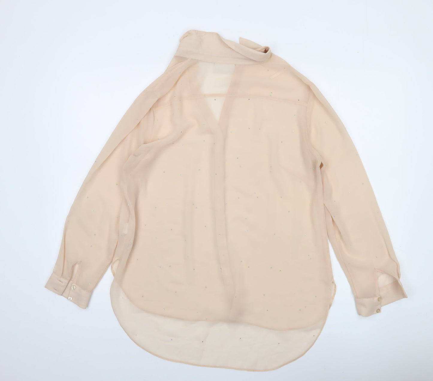 Wallis Petite Women’s Beige Sheer Chiffon Blouse M