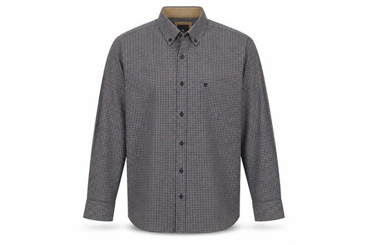Marco Company Men's Blue Check Long Sleeve Button-Up Shirt XL