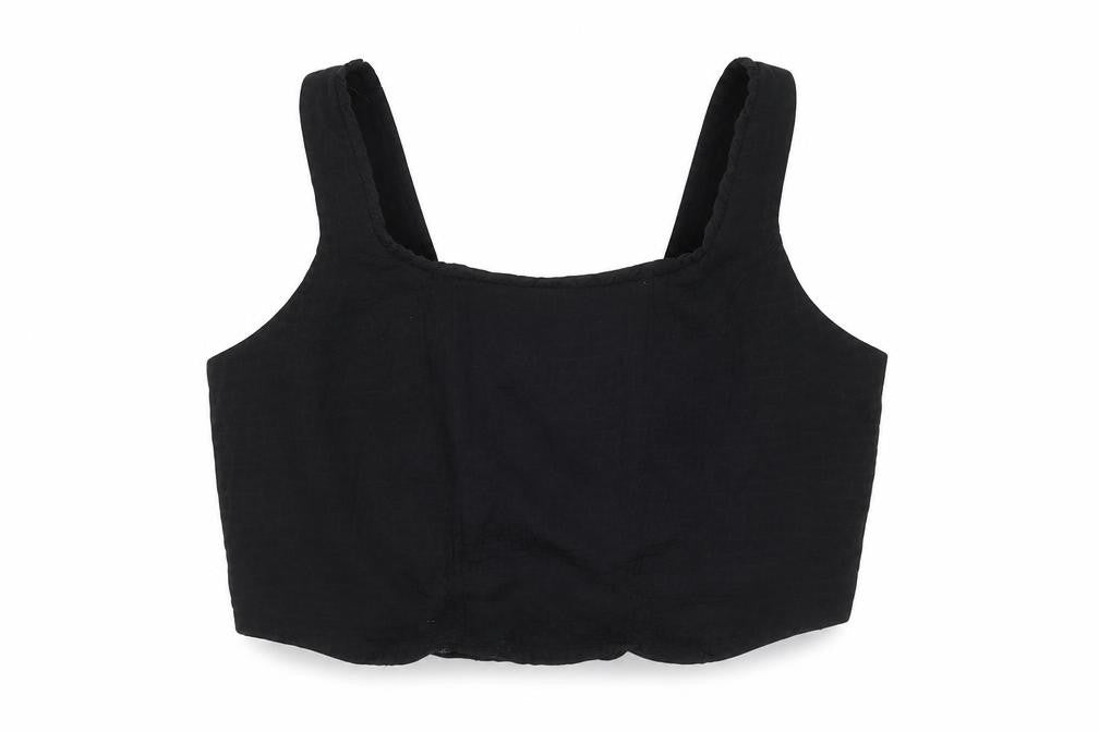 Savida Women's Black Cropped Square Neck Tank Top Size 18